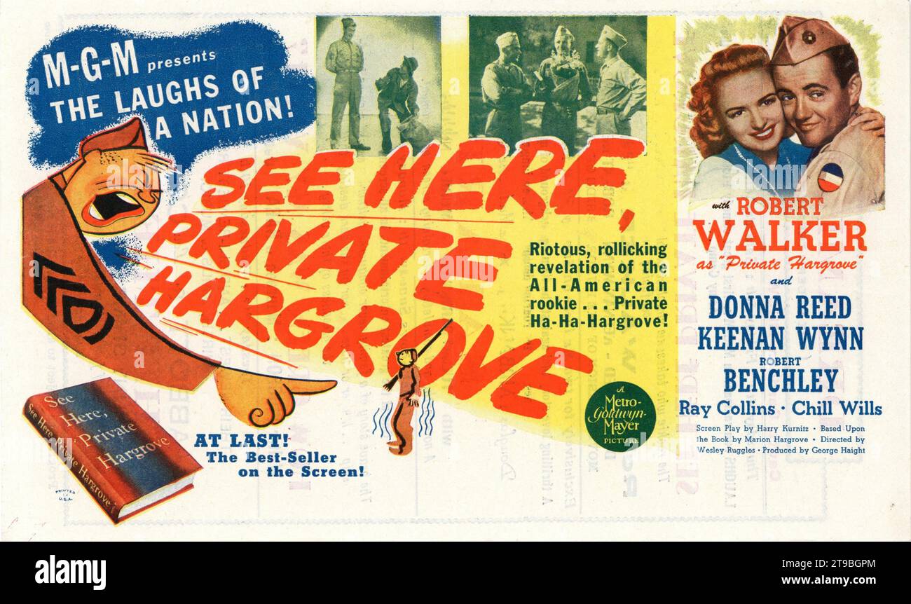 ROBERT WALKER and DONNA REED in SEE HERE, PRIVATE HARGROVE 1944