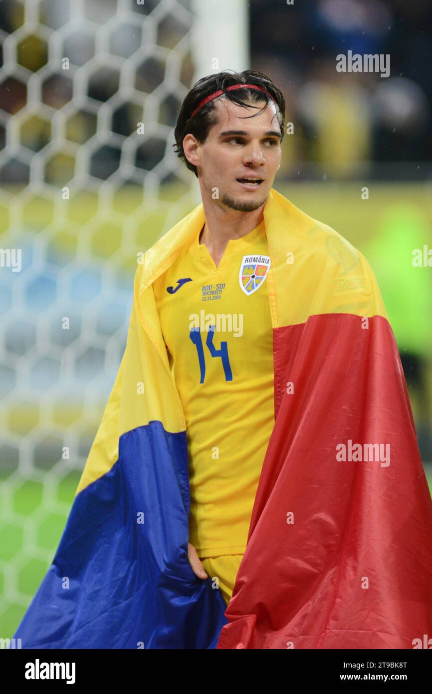 Ianis Hagi after the game Romania vs Switzerland 21.11.2023 , Bucharest , Romania , Euro 2024 qualification , National Arena Stadium , Cristi Stavri Stock Photo