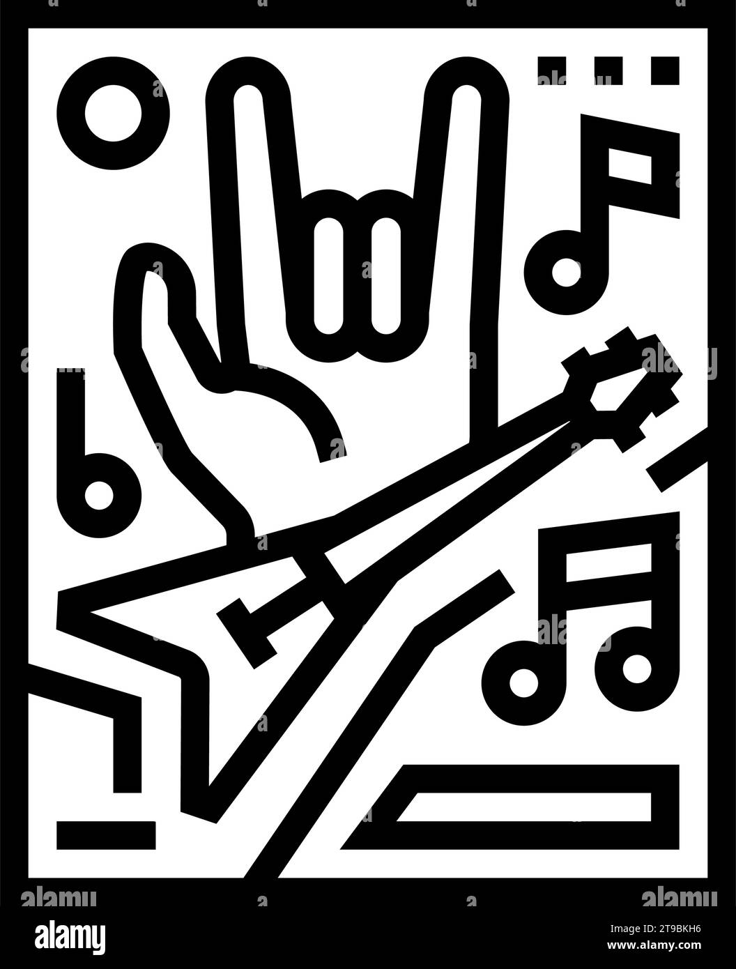 rock-disco-party-line-icon-vector-illustration-stock-vector-image-art