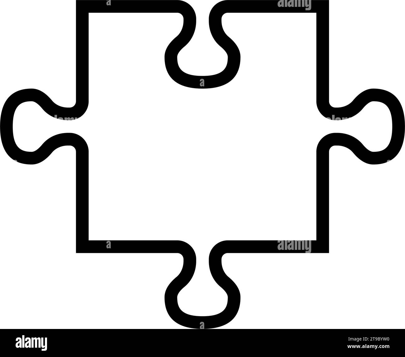 puzzle piece jigsaw line icon vector illustration Stock Vector Image ...