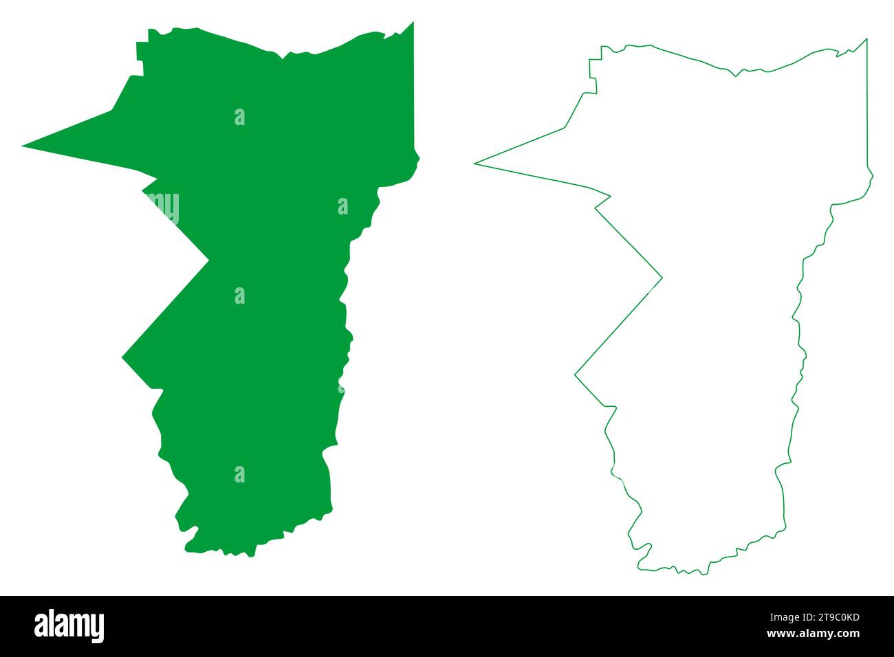 Sao Luiz municipality (State of Roraima, Municipalities of Brazil, Federative Republic of Brazil) map vector illustration, scribble sketch Sao Luiz do Stock Vector