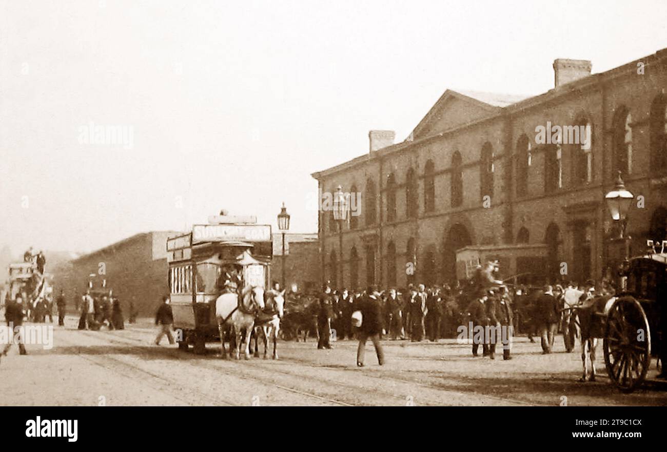 Hyde Road, Belle Vue, Manchester, Victorian period Stock Photo