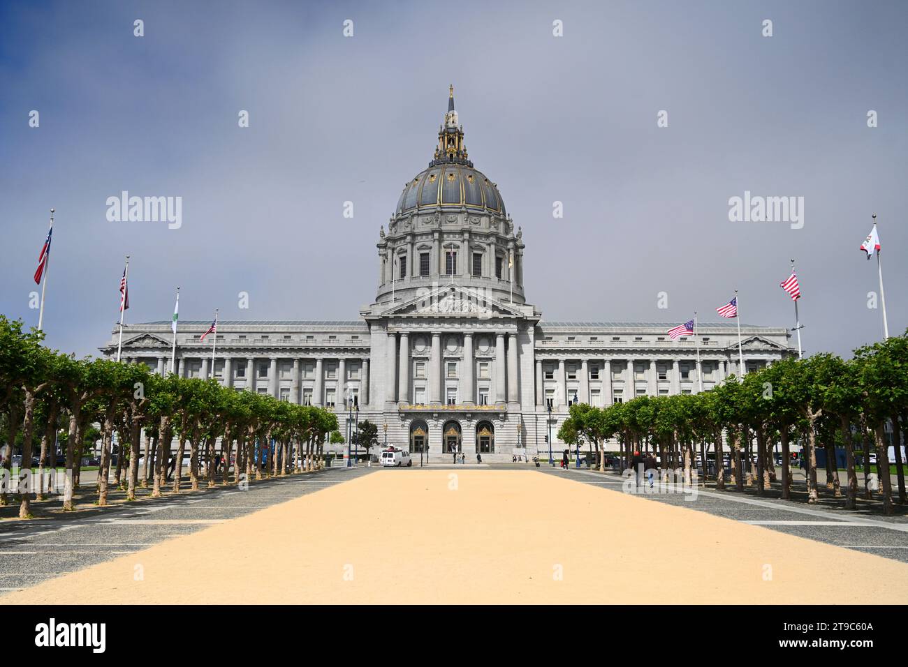 San Francisco, CA, USA - July 26, 2023: San Francisco City Hall is the seat of government for the City and County of San Francisco, California. Stock Photo