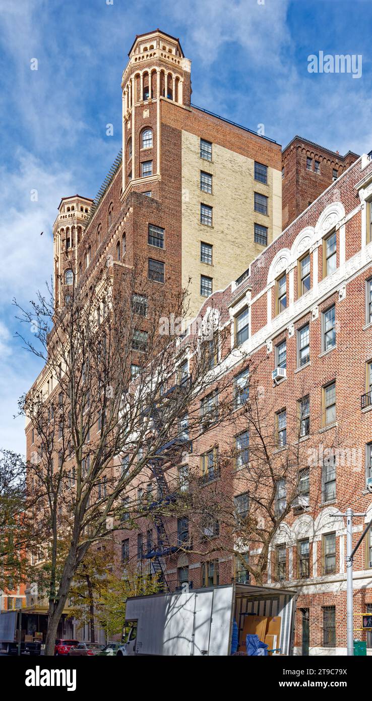 View west along Clark Street; former Towers Hotel is now The Watermark