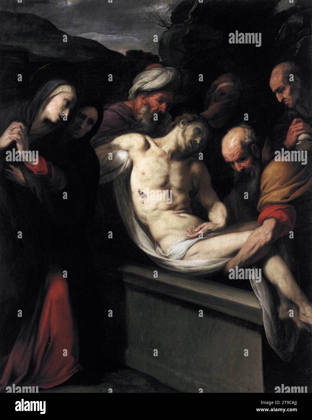 The Entombment 1620s by Daniele Crespi Stock Photo