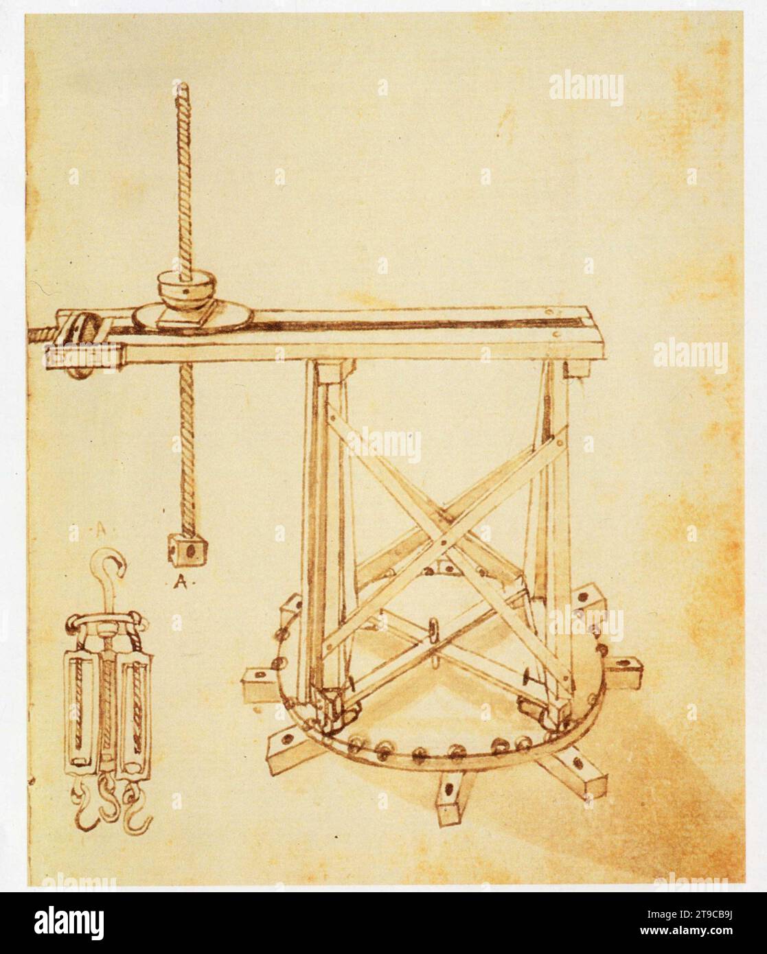 Bonaccorso Ghiberti. La grue de la lanterne dans sa première version Stock Photo