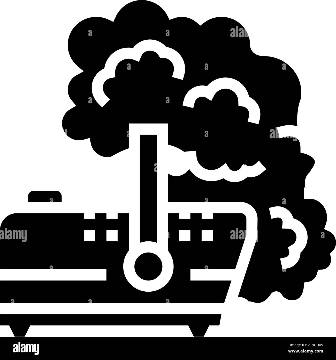 smoke machine disco party glyph icon vector illustration Stock Vector ...