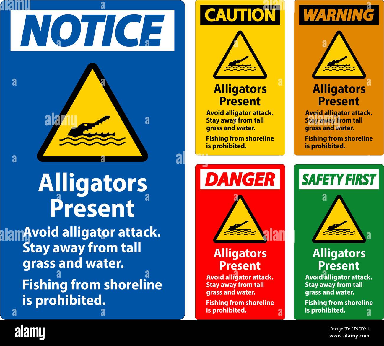 Canal warning sign Stock Vector Images Alamy