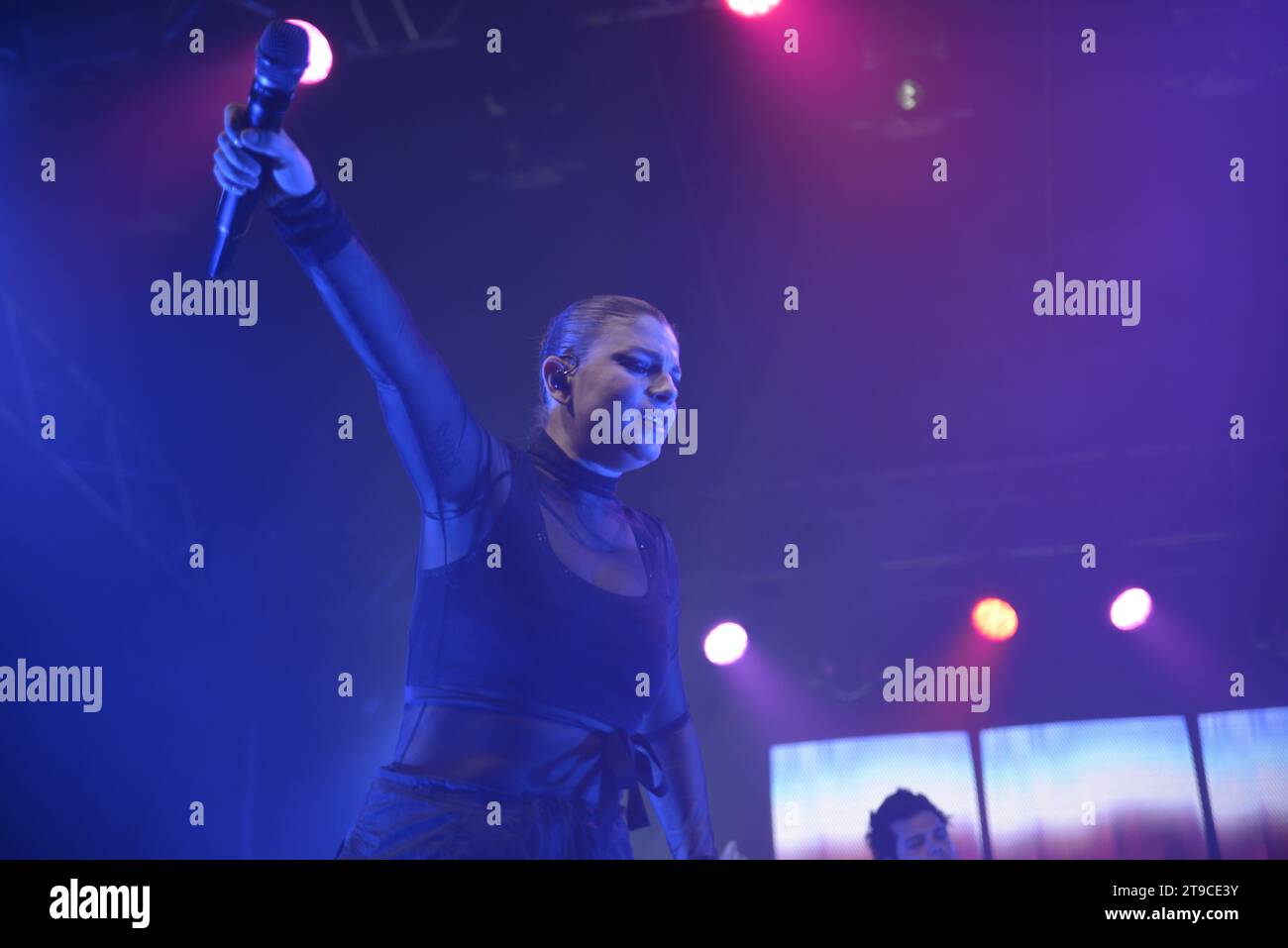 Padova, Italy. 23th November, 2023: Emma Marrone performs live at Hall in Padova, Italy for her tour Souvenir In Da Club Stock Photo