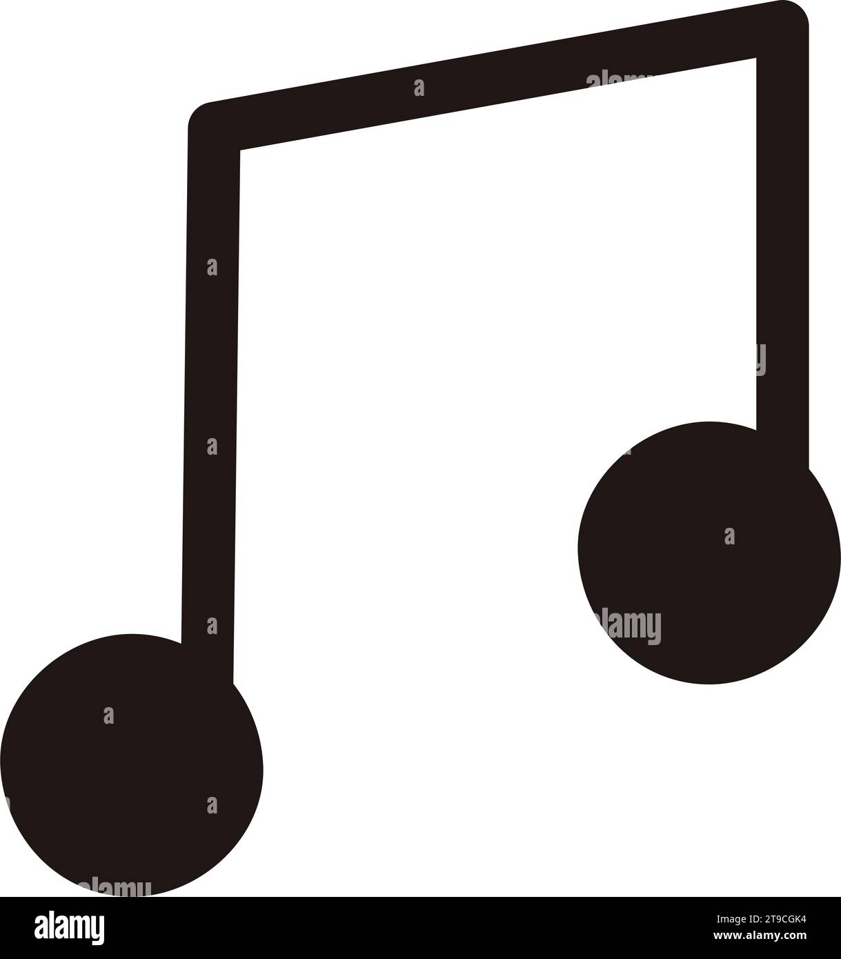 Isolated musical note icon Vector Stock Vector Image & Art - Alamy