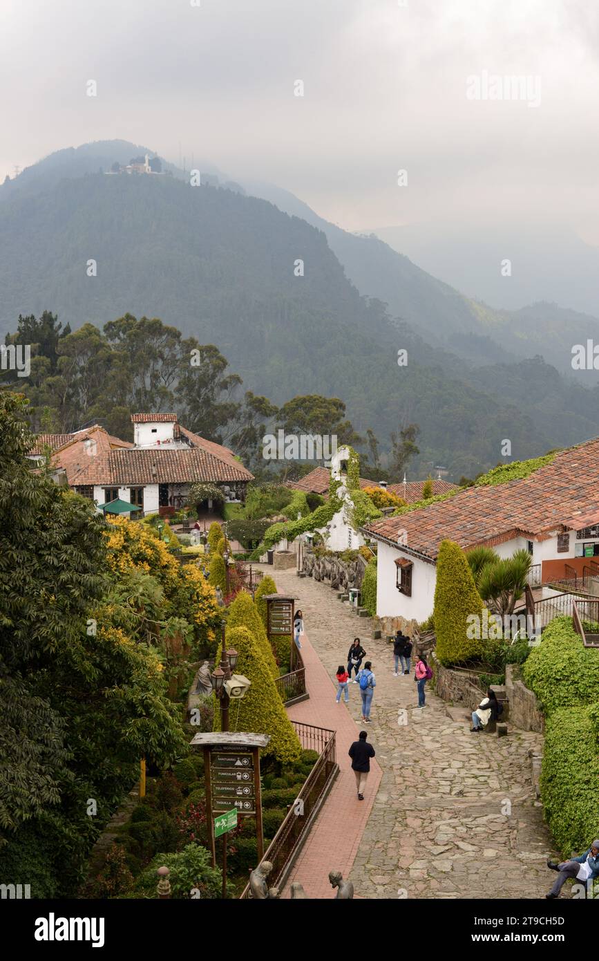 Monserrate Mountain Top Tour in Bogota Colombia Stock Photo