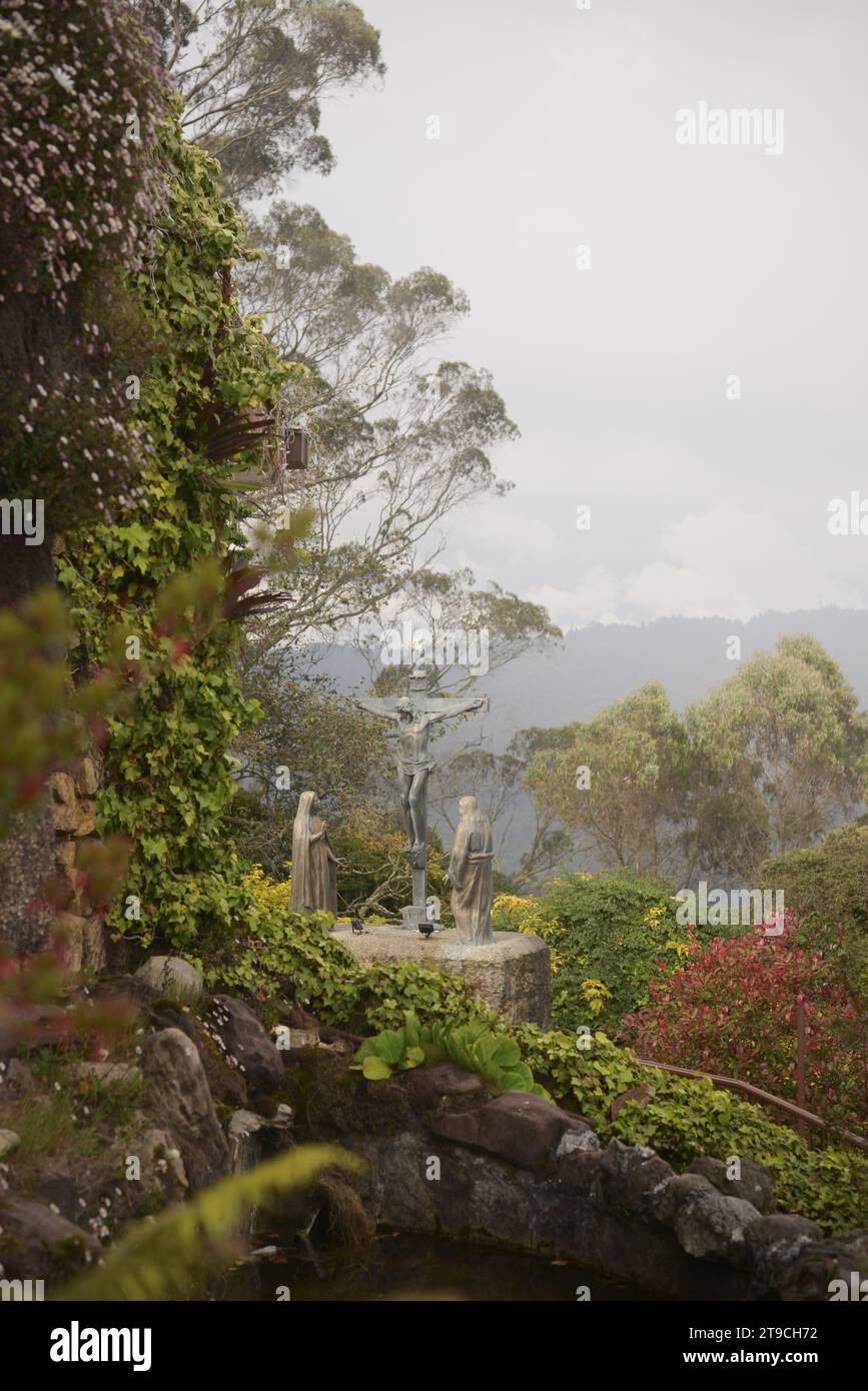 Monserrate Mountain Top Tour in Bogota Colombia Stock Photo
