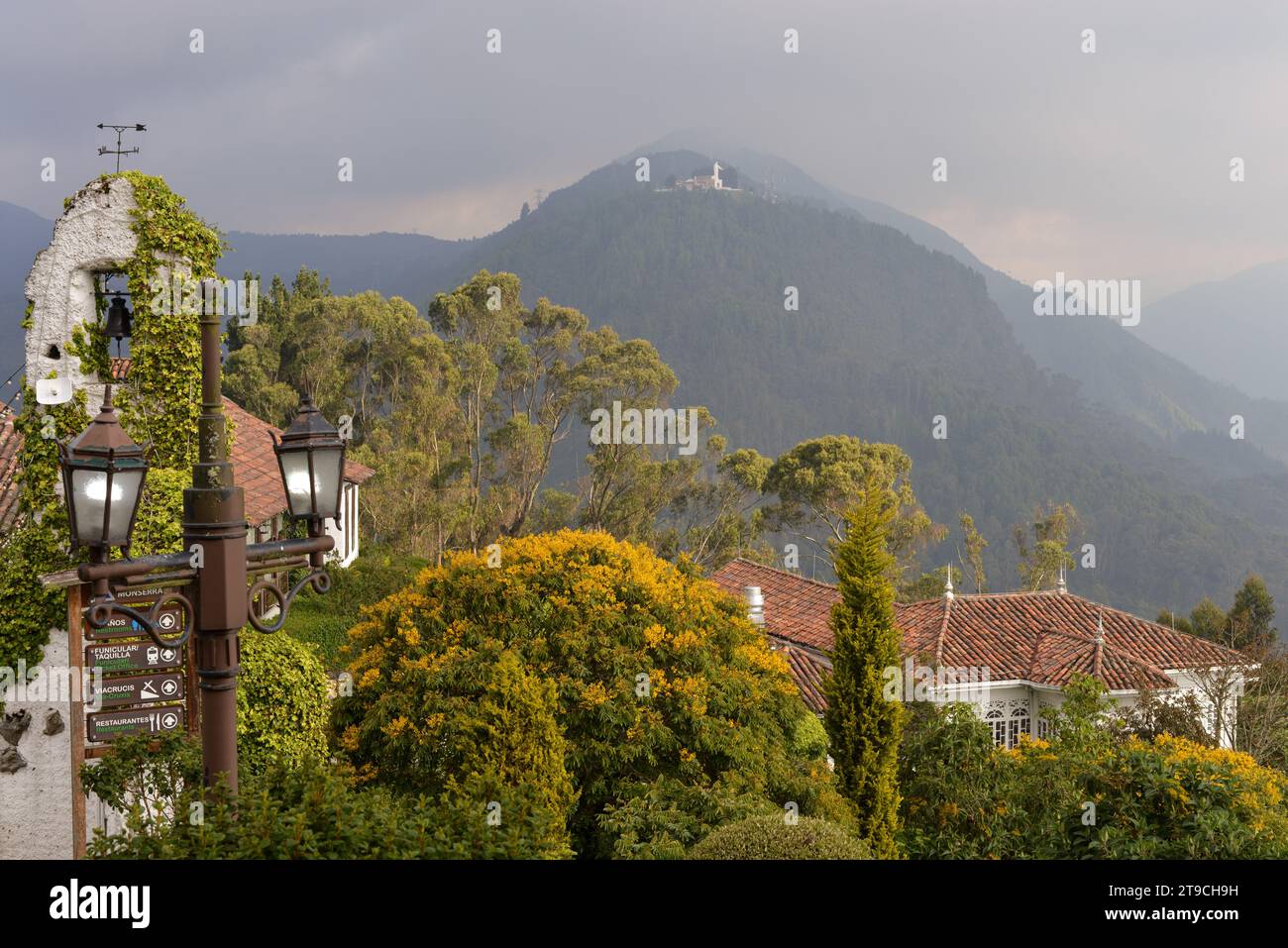 Monserrate Mountain Top Tour in Bogota Colombia Stock Photo