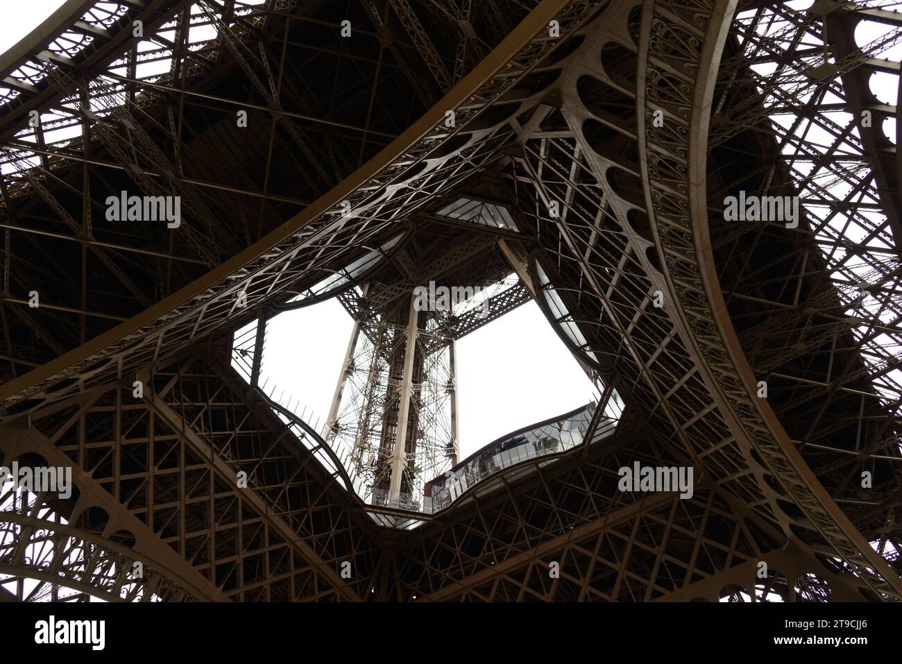 Eiffel Tower Structure Design Details Stock Photo