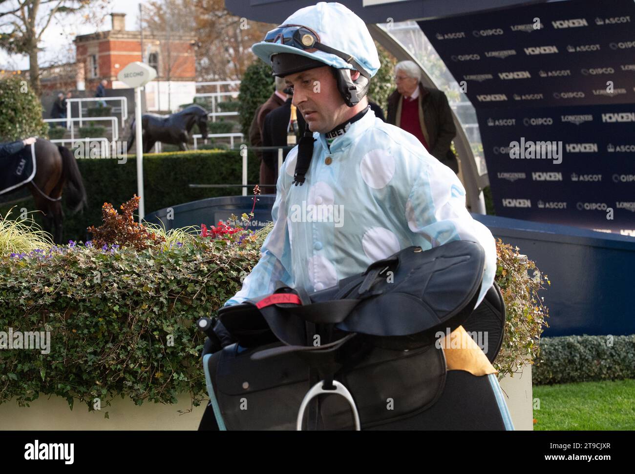 Ascot, Berkshire, UK. 24th November, 2023. Jockey Nico de Boinville