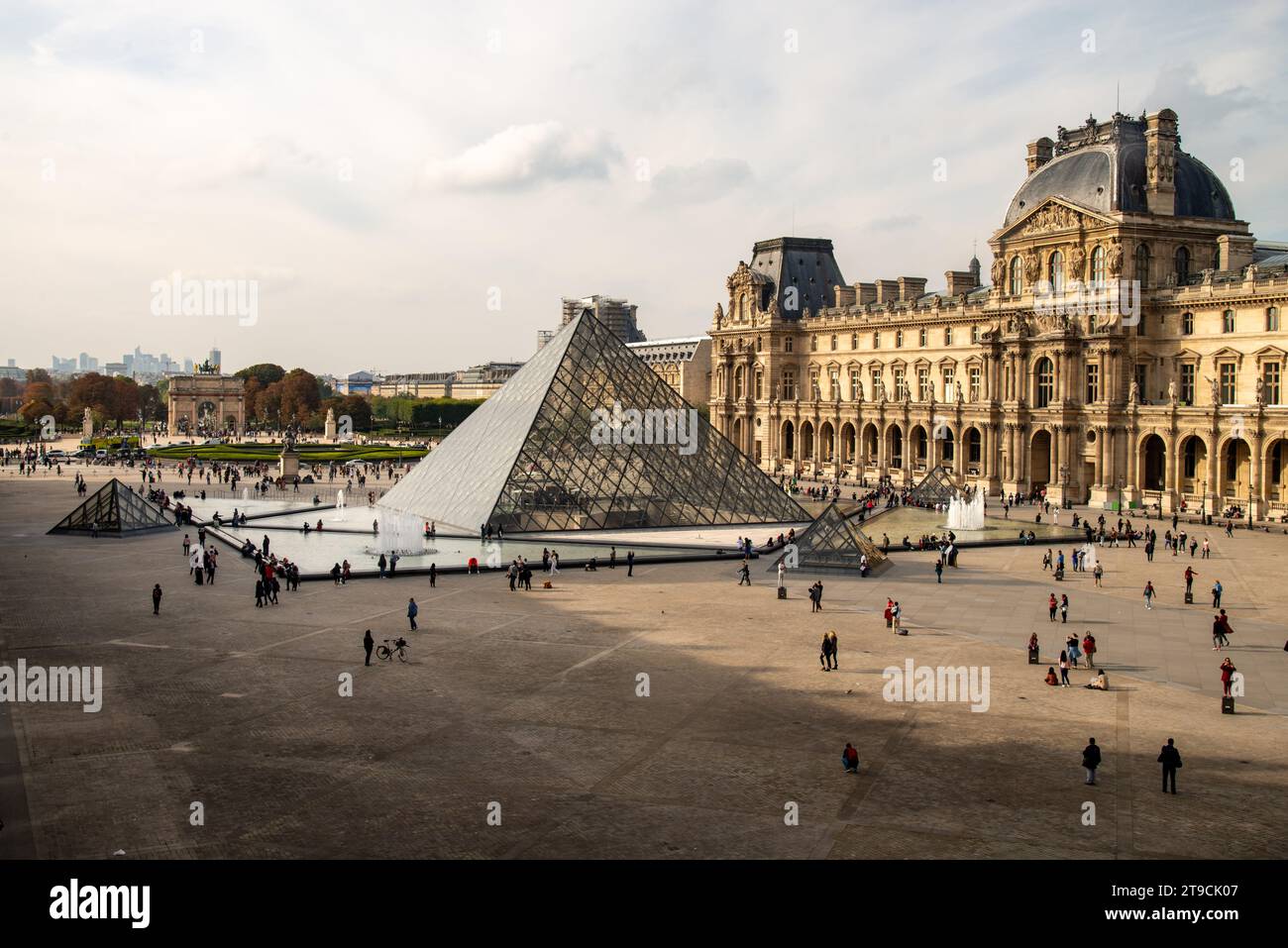 Louvre Museum Tour In Paris France Stock Photo