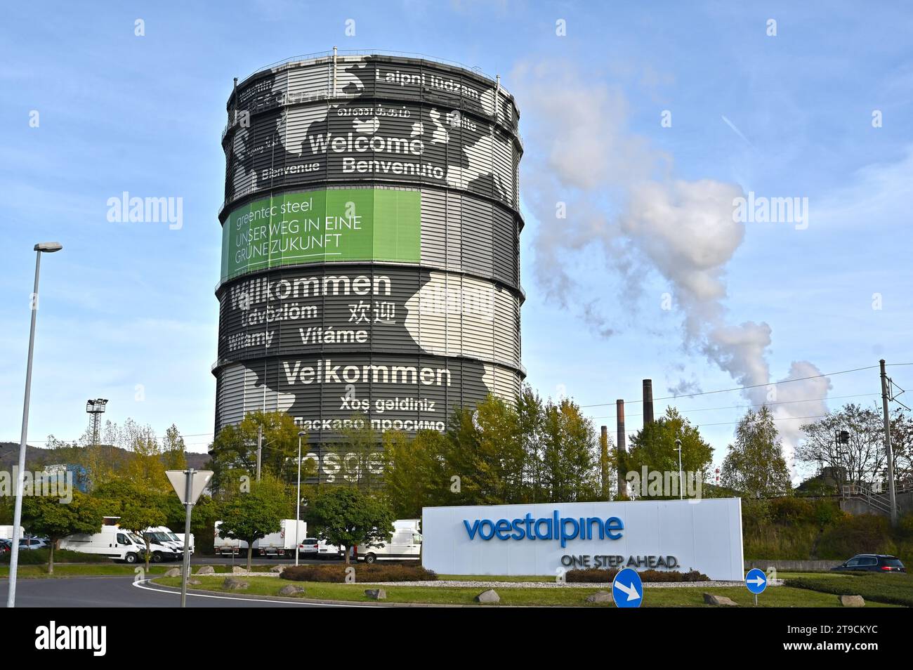 Voestalpine steelworks in Linz, Upper Austria Stock Photo
