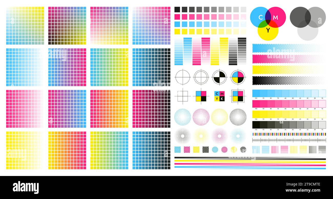CMYK Color Marks Color Registration And Adjustment Marks For Printing CMYK Color Marks Color Registration And Adjustment Marks For Printing