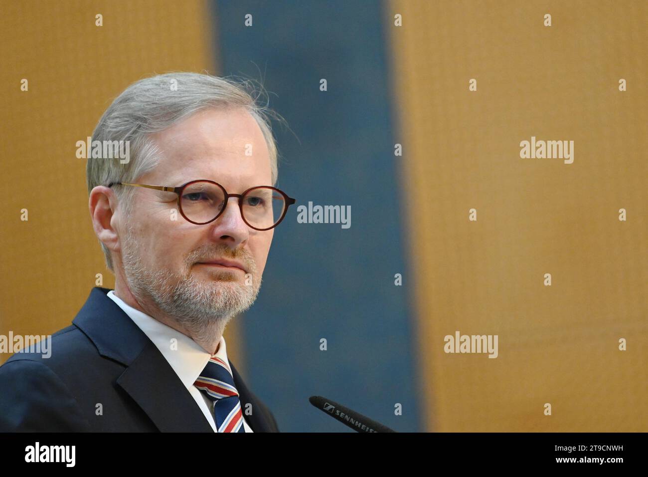 Prague, Czech Republic. 24th Nov, 2023. Czech Prime Minister Petr Fiala ...