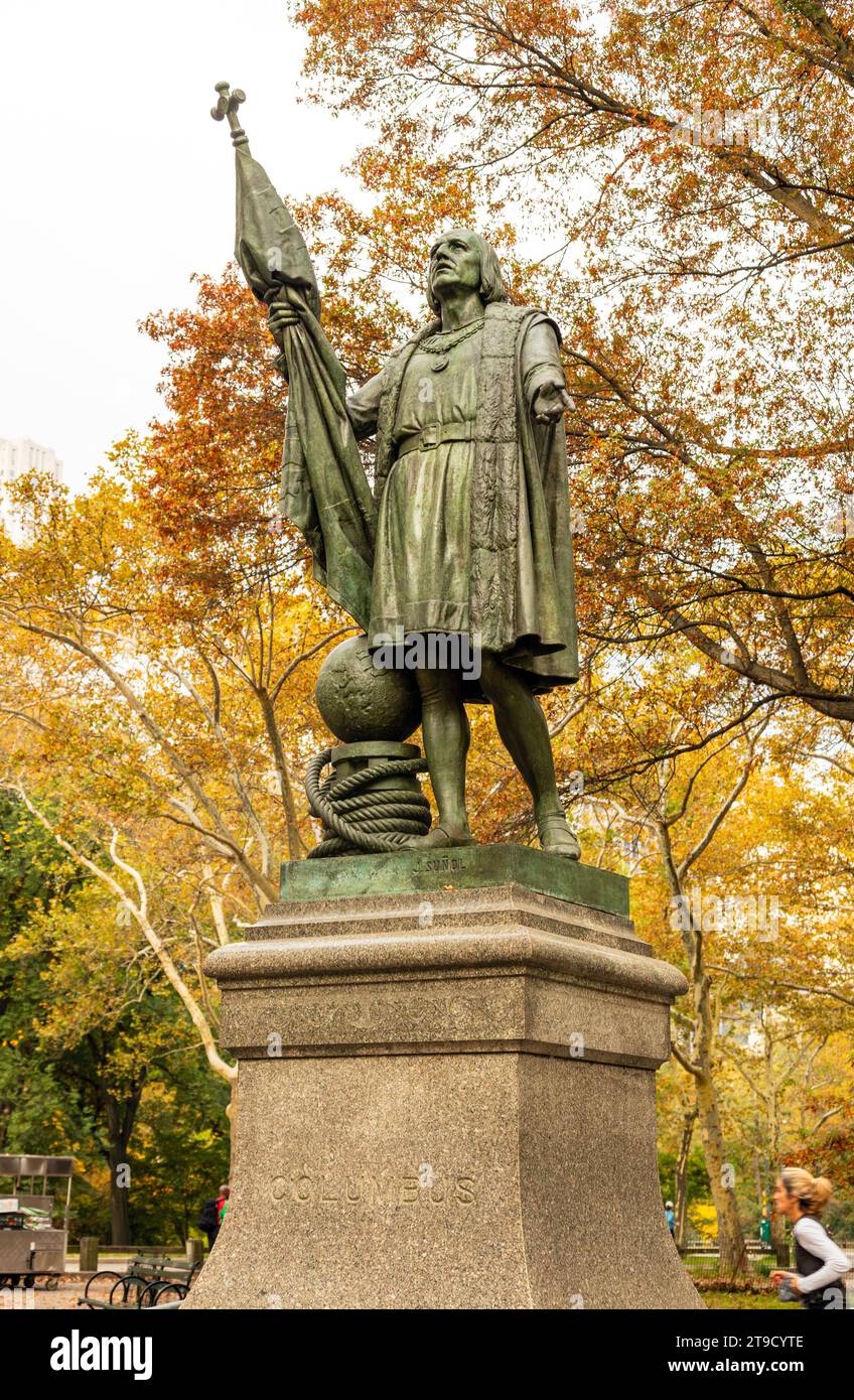 Statue of Christopher Columbus by sculptor Jeronimo Sunol in Central
