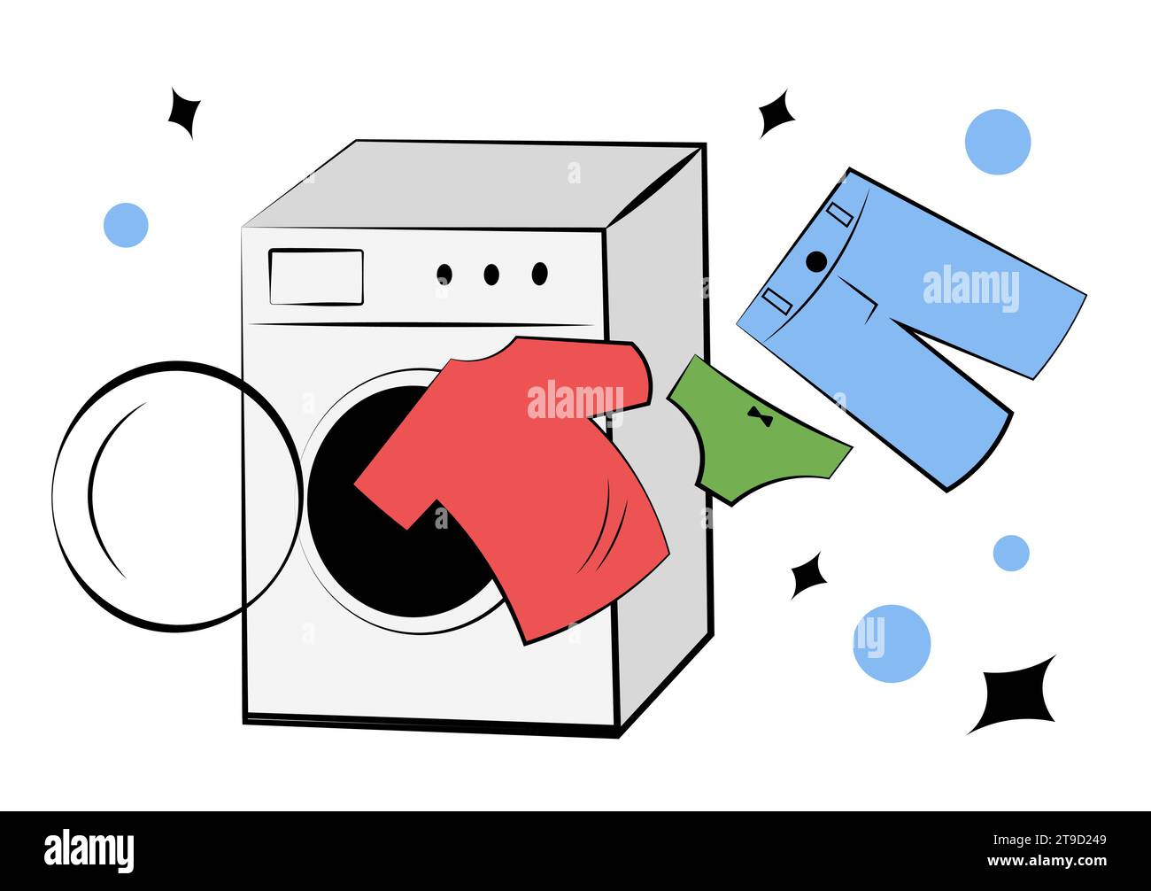 Washing Clothes In The Washing Machine Stock Vector Image Art Alamy washing-clothes-in-the-washing-machine-stock-vector-image-art-alamy