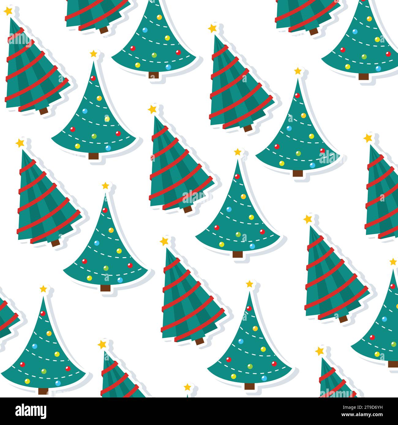 Christmas tree icon Pattern background Vector Stock Vector Image & Art ...