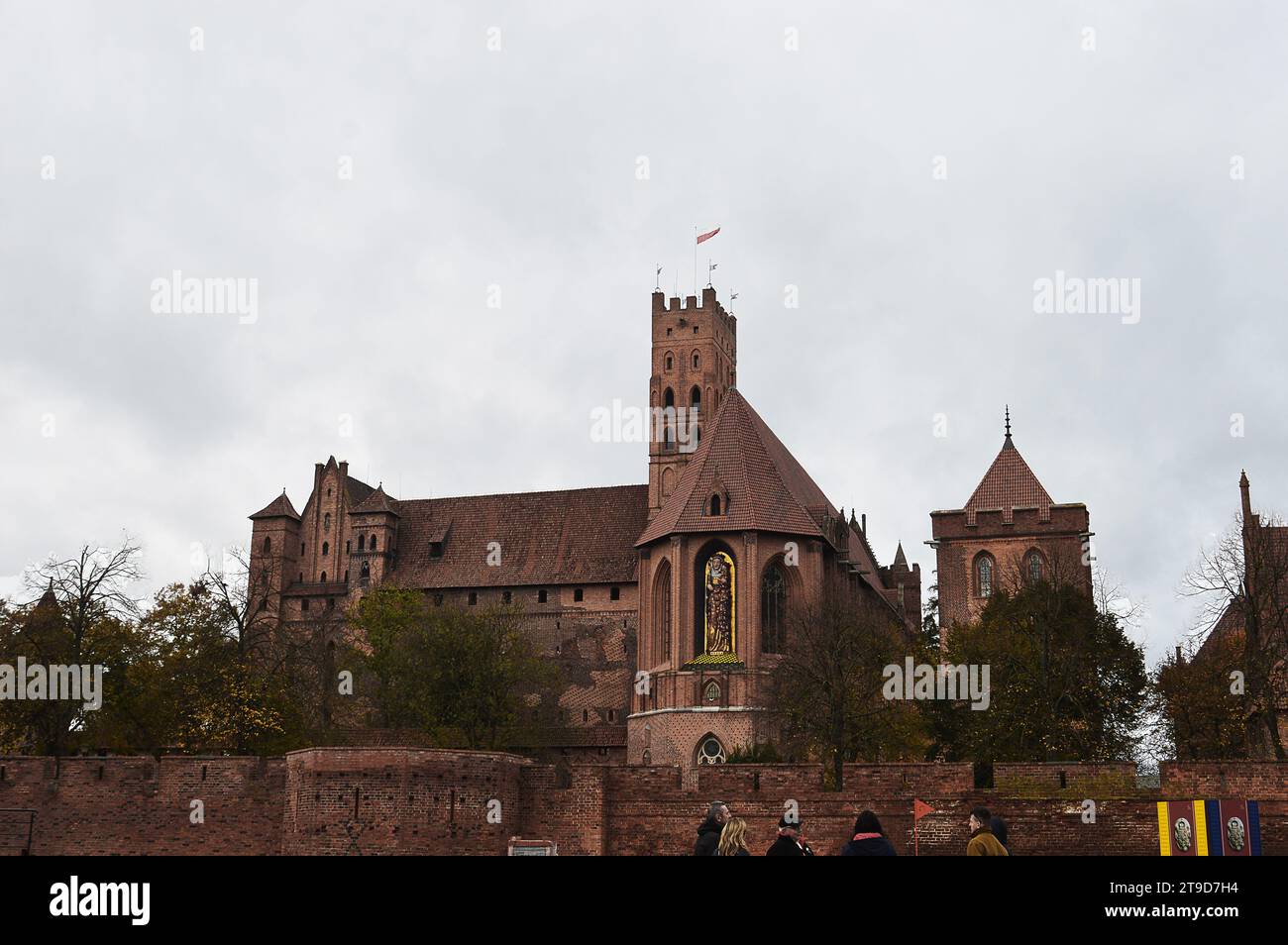 MALBORK, POLAND - 6 NOVEMBER 2023: The world's largest castle, the castle of the Teutonic Order originally built in the 13th century. Stock Photo