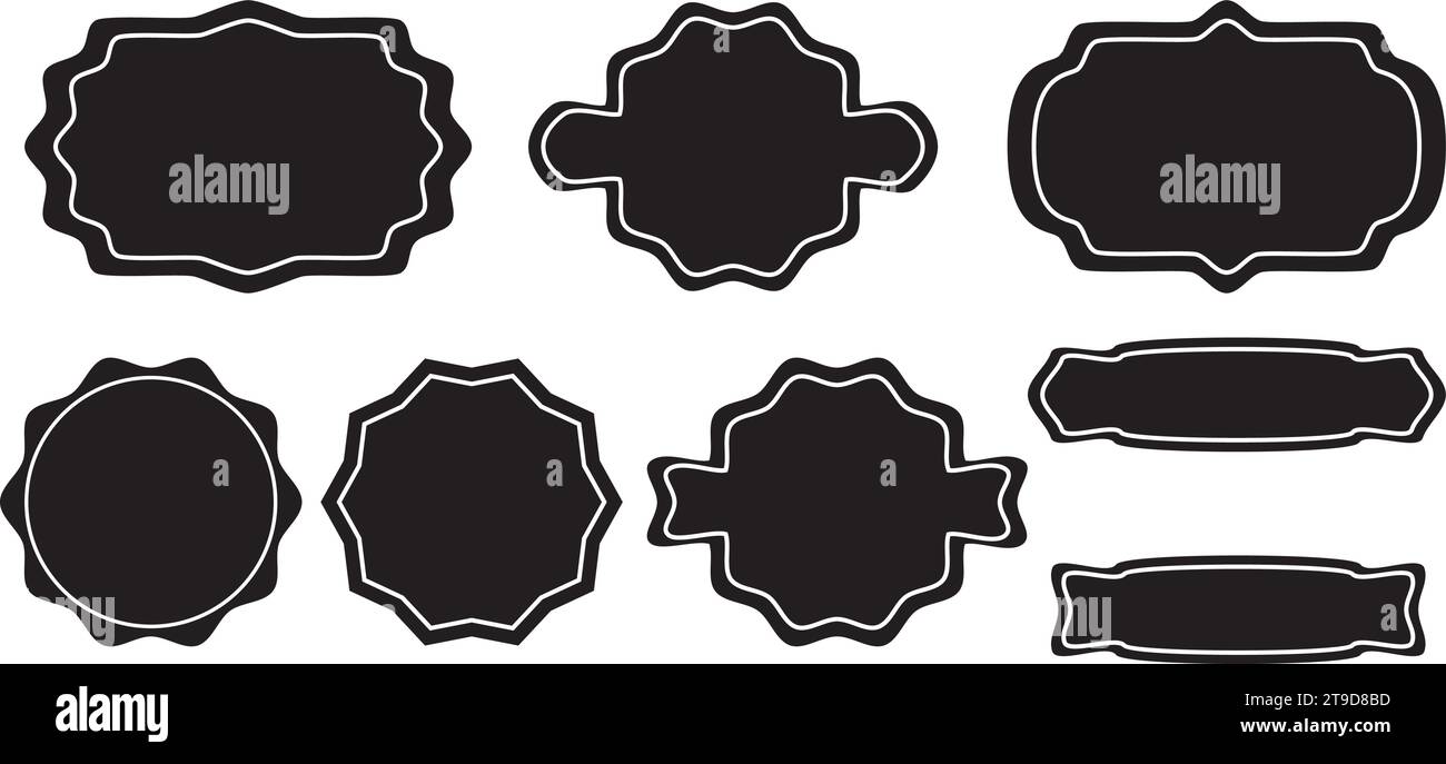 Vintage, retro labels, stickers, decorative frames. Wedding badge, sale or discount sticker