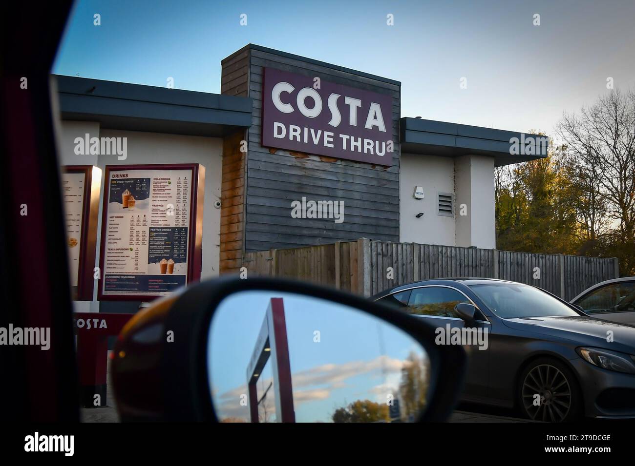 Costa in the car Stock Photo - Alamy