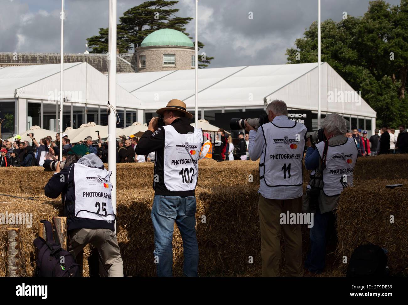 Official photographers taking pictures Goodwood festival of speed Stock Photo