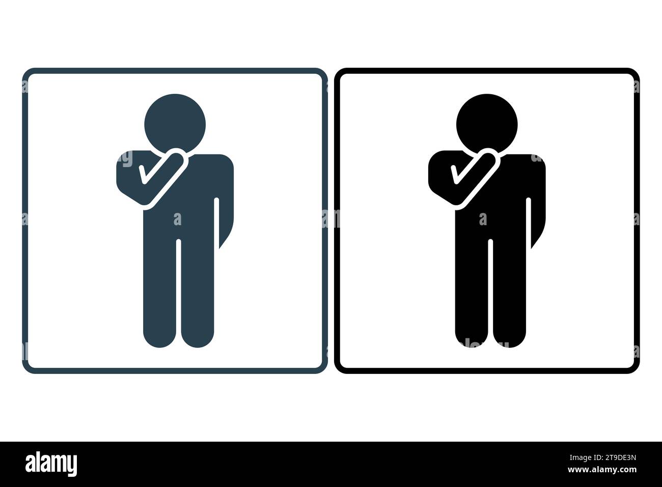 doubts icon. people doubts. solid icon style. simple vector design editable Stock Vector