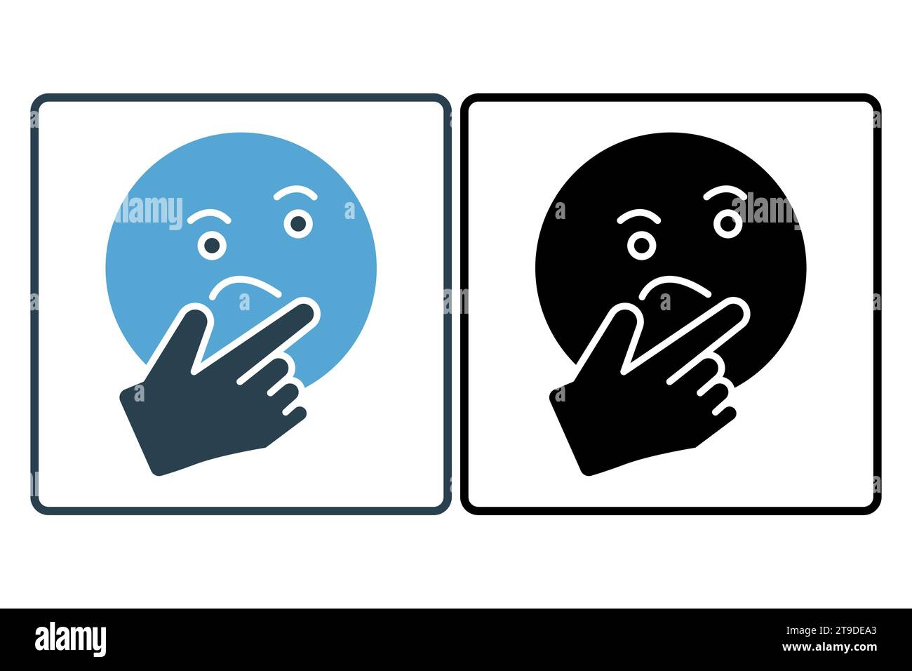 doubts icon. icon related to confusion. solid icon style. simple vector design editable Stock Vector