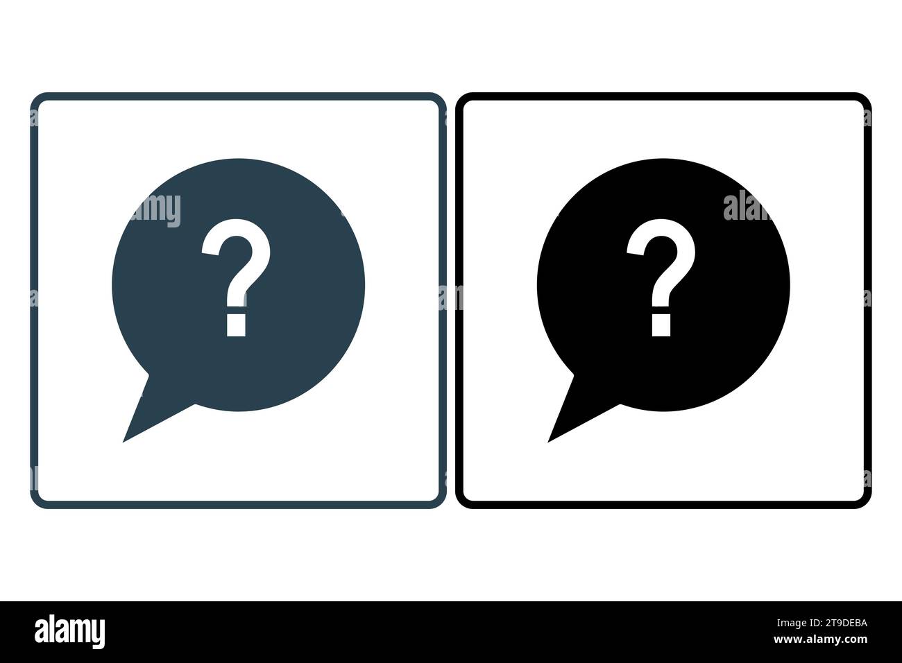 question icon. icon related to confusion. solid icon style. simple vector design editable Stock Vector