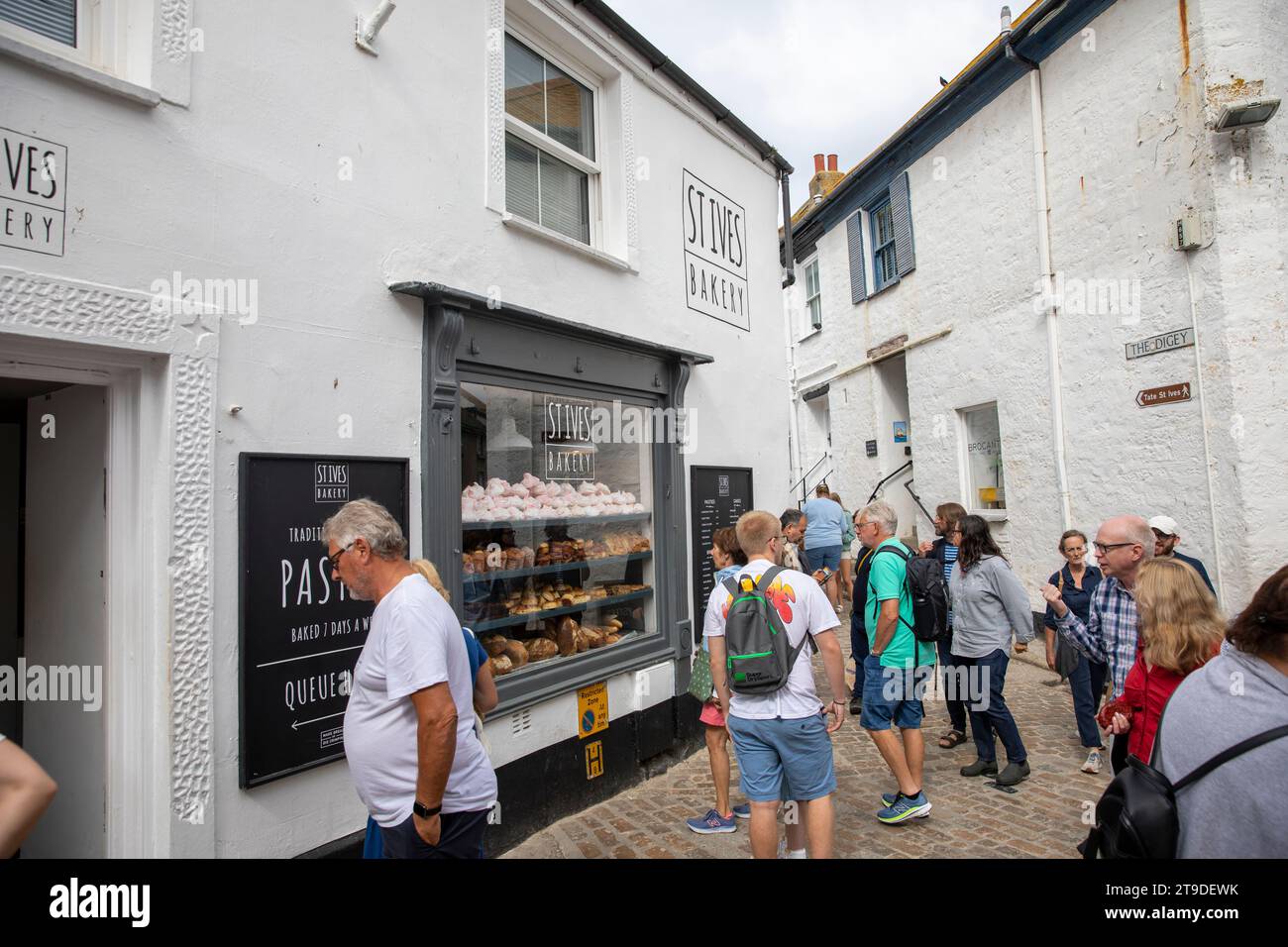 St Ives bakery selling bread and pasties, St Ives town centre,Cornwall,England,UK,2023 Stock Photo