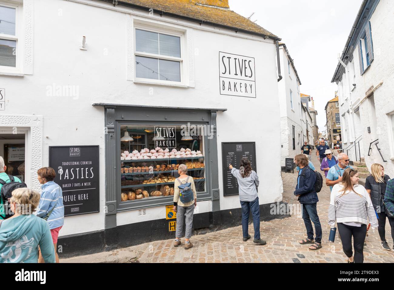 St Ives bakery selling bread and pasties, St Ives town centre,Cornwall,England,UK,2023 Stock Photo