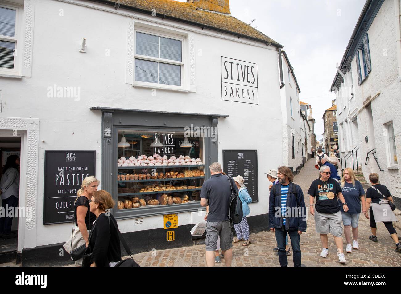 St Ives bakery selling bread and pasties, St Ives town centre,Cornwall,England,UK,2023 Stock Photo
