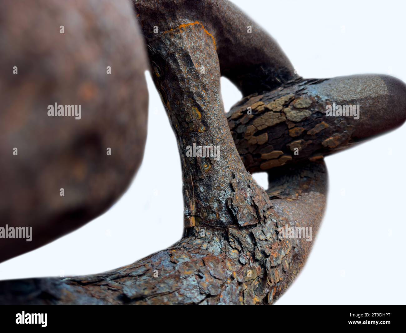 Old rusty chain. Stock Photo
