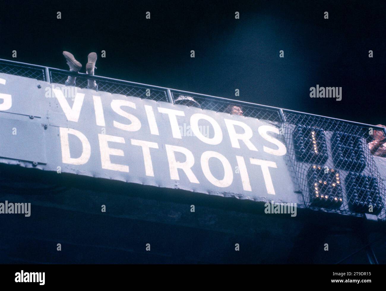 DETROIT, MI - JUNE 29: General view of the scoreboard during an MLB