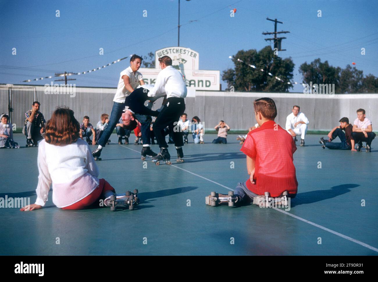 WESTCHESTER, NY NOVEMBER, 1954 General view of men dancing with a
