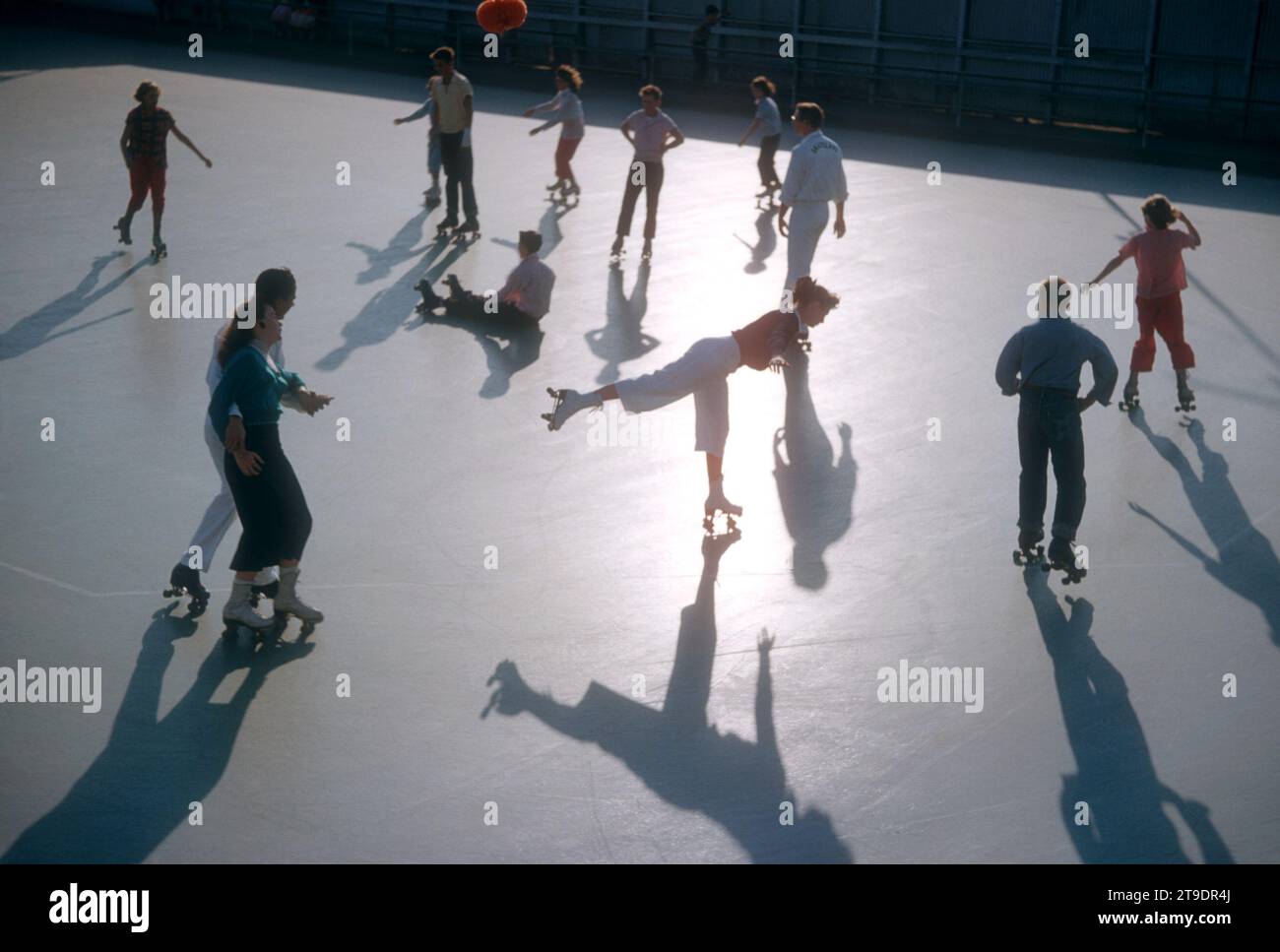 WESTCHESTER, NY NOVEMBER, 1954 General view of people roller skating