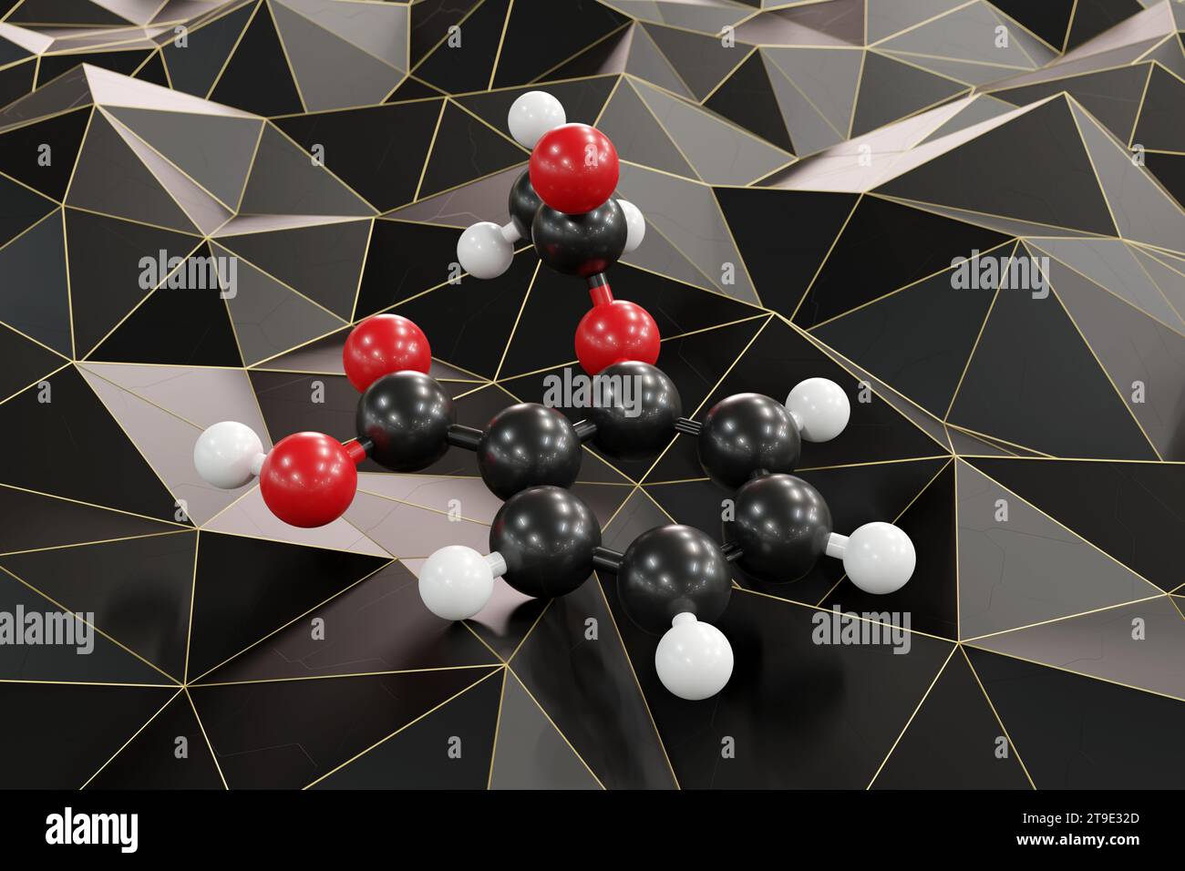 Aspirin drug molecule, illustration Stock Photo