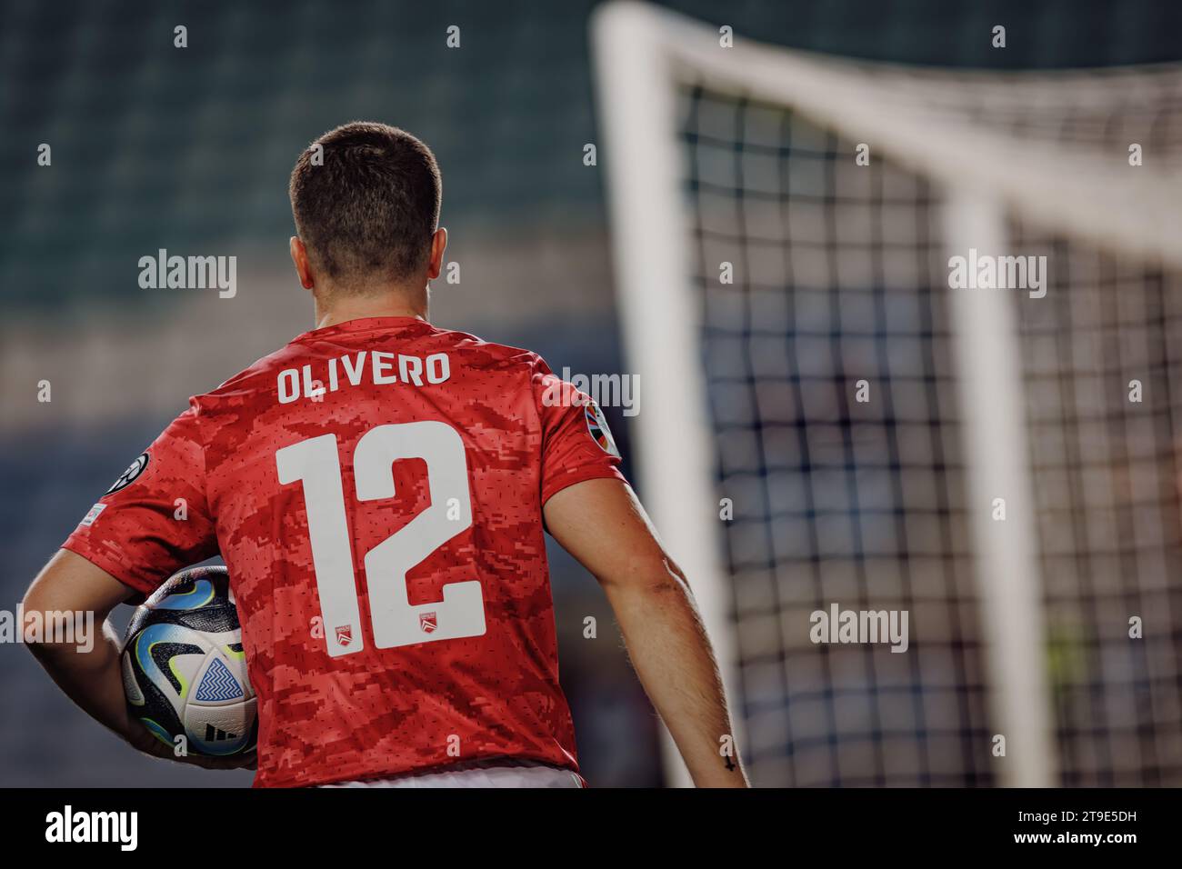 Jayce Olivero  during UEFA Euro 2024 qualifying game between  national teams of Gibraltar and Netherlands, Estadio Algarve, Loule, Faro, Portugal. (Ma Stock Photo