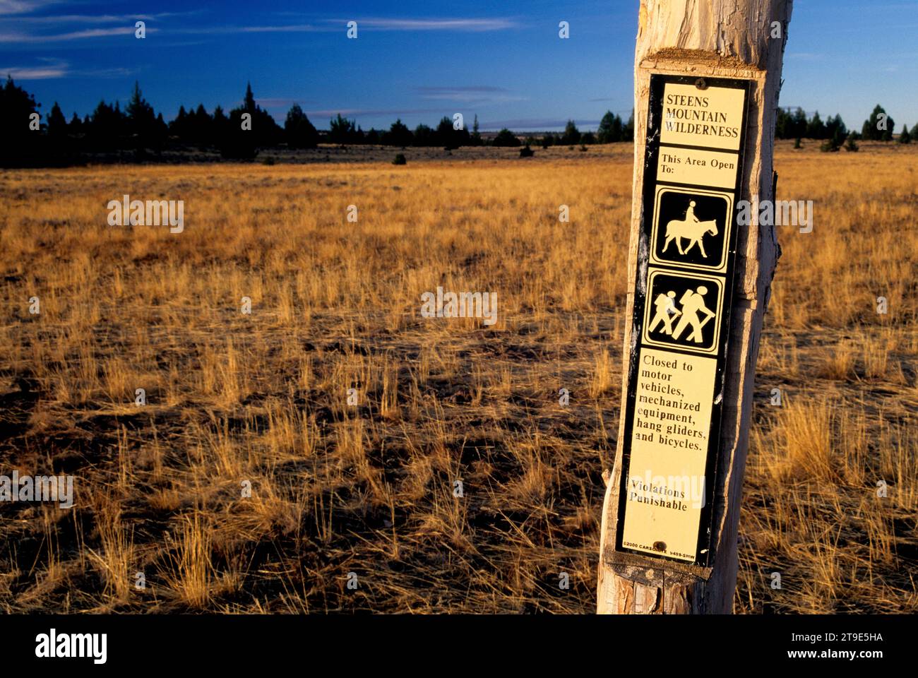 Wilderness Sign Example Harney boundary hi-res stock photography and images - Alamy