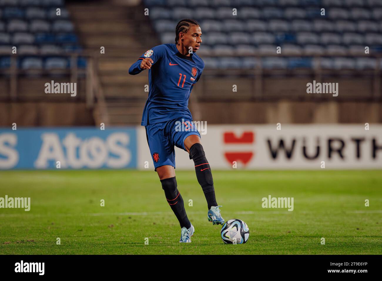 Calvin Stengs  during UEFA Euro 2024 qualifying game between  national teams of Gibraltar and Netherlands, Estadio Algarve, Loule, Faro, Portugal. (Ma Stock Photo