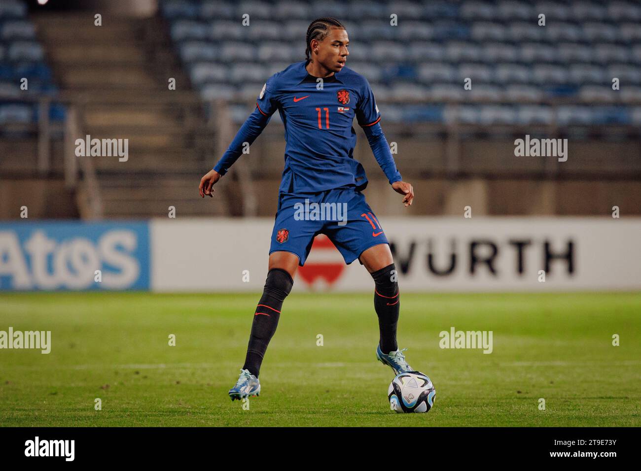 Calvin Stengs  during UEFA Euro 2024 qualifying game between  national teams of Gibraltar and Netherlands, Estadio Algarve, Loule, Faro, Portugal. (Ma Stock Photo