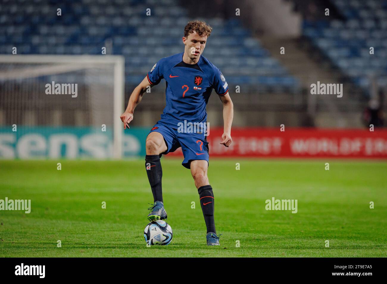 Mats Wieffer  during UEFA Euro 2024 qualifying game between  national teams of Gibraltar and Netherlands, Estadio Algarve, Loule, Faro, Portugal. (Mac Stock Photo
