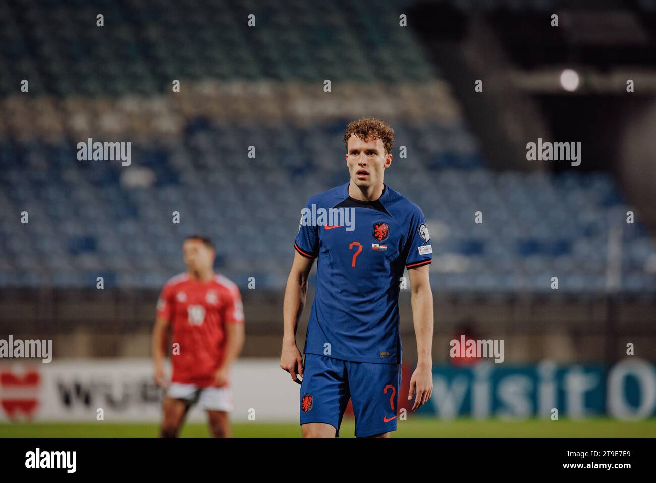 Mats Wieffer  during UEFA Euro 2024 qualifying game between  national teams of Gibraltar and Netherlands, Estadio Algarve, Loule, Faro, Portugal. (Mac Stock Photo