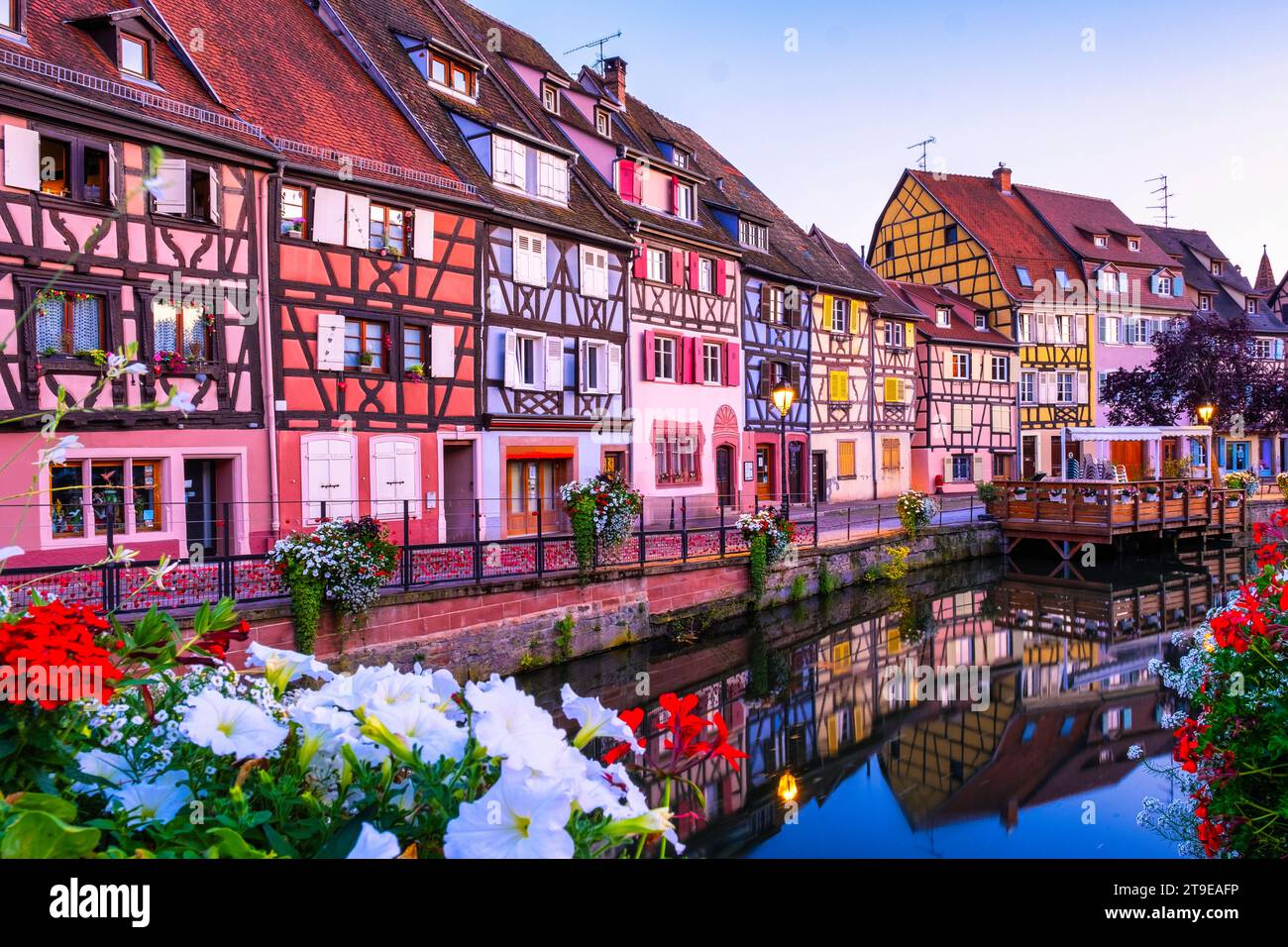 Colmar France view of the colorful romantic city of Colmar in the ...