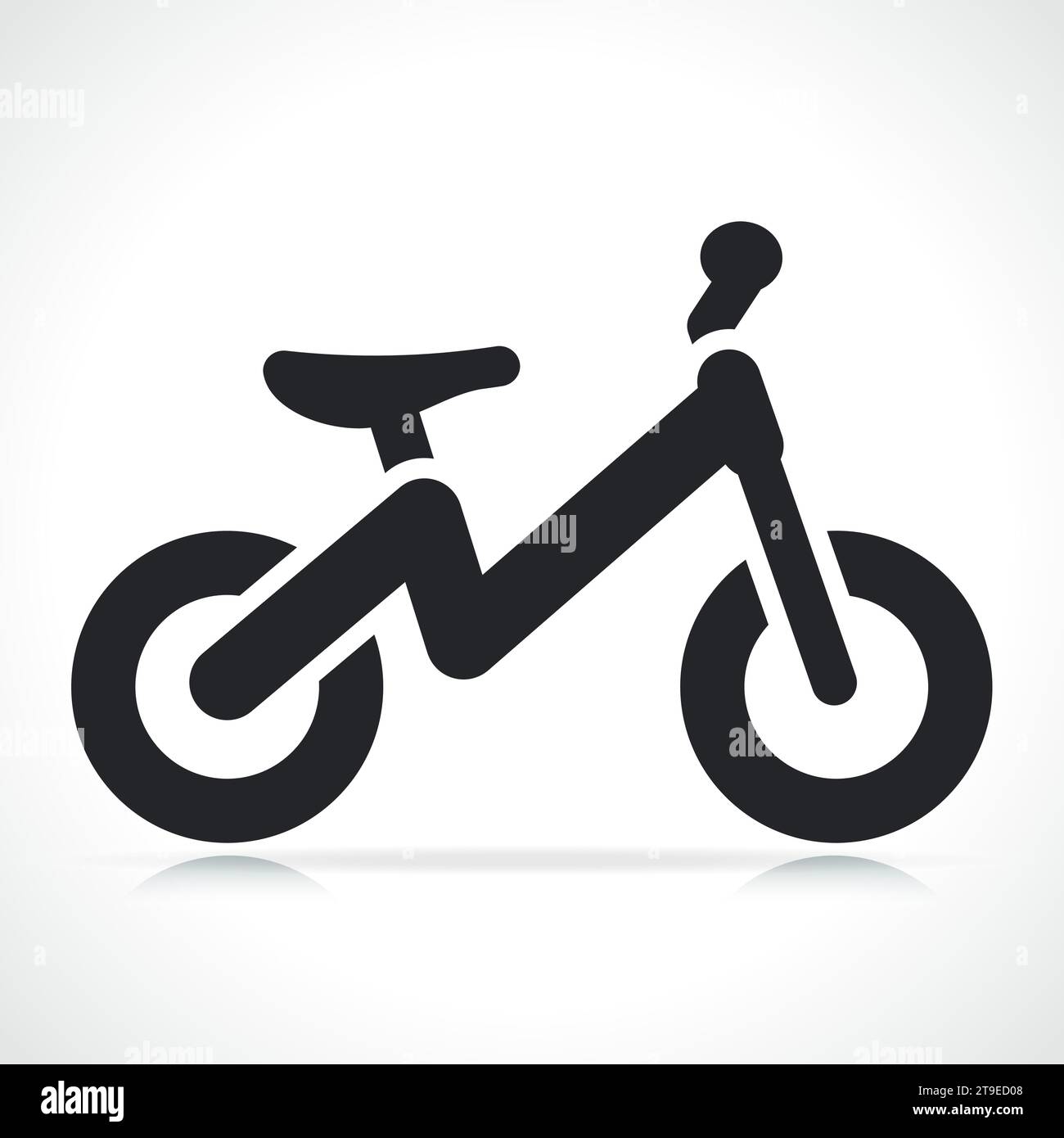 Illustration of kids bike black icon isolated Stock Vector