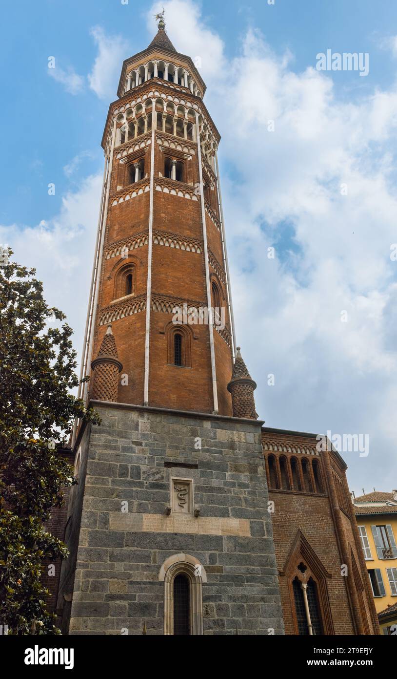 high tower Chiesa di San Gottardo in Corte in Milan Italy Stock Photo Alamy